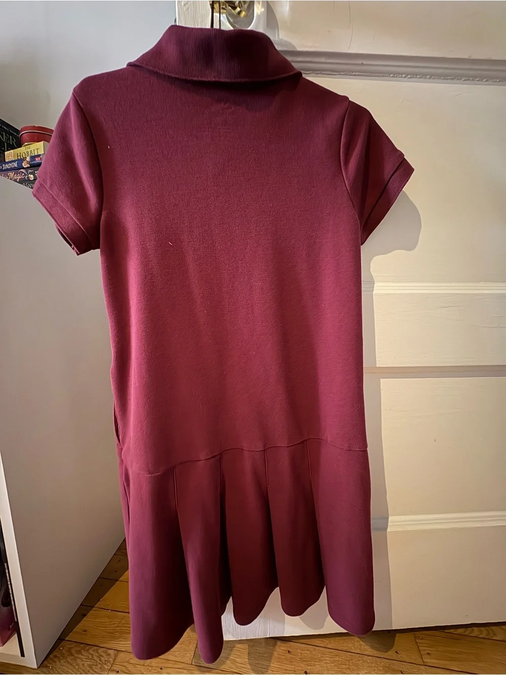Primary Girls' Polo Dress in Burgundy